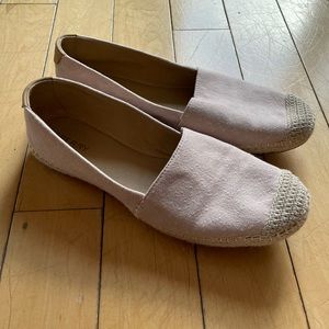 Womens light pink Sperry slip on shoes